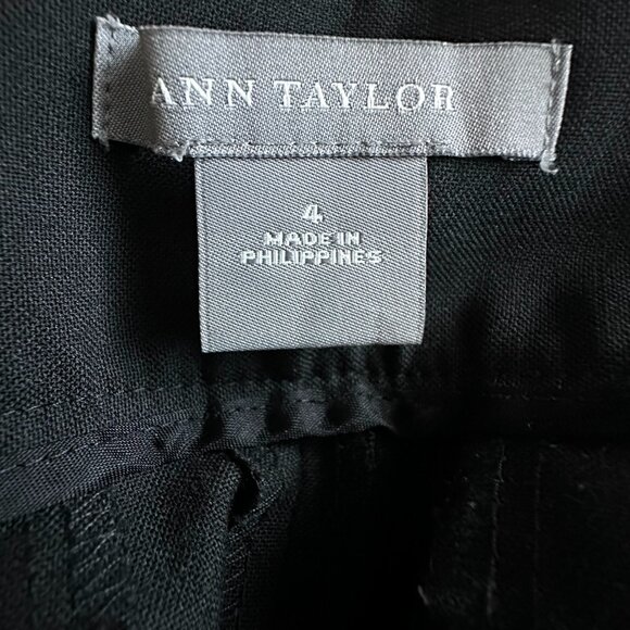 Ann Taylor Women's  Sz. Black/Charcoal  Straight Leg Dress Capri/Ankle Pants - Picture 14 of 15